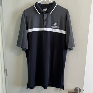 Calaway - Coyote Springs Block Gray and Black Polo Shirt with Contrasting Collar